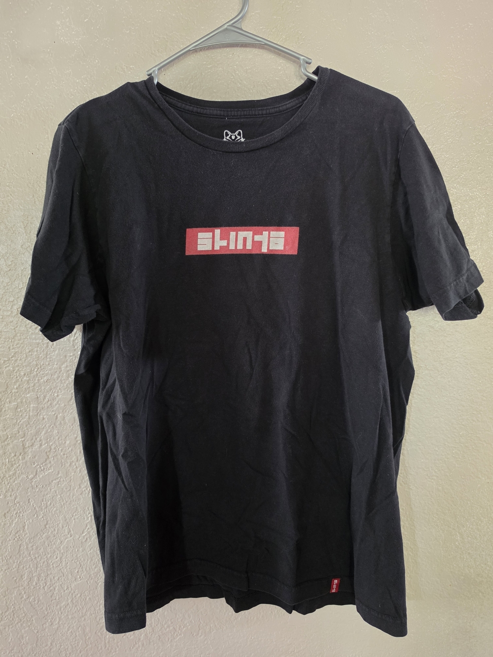 SHINYA Graphic Cat Short Sleeve Tee Cotton Large